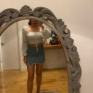 Honey Punch Denim Skirt